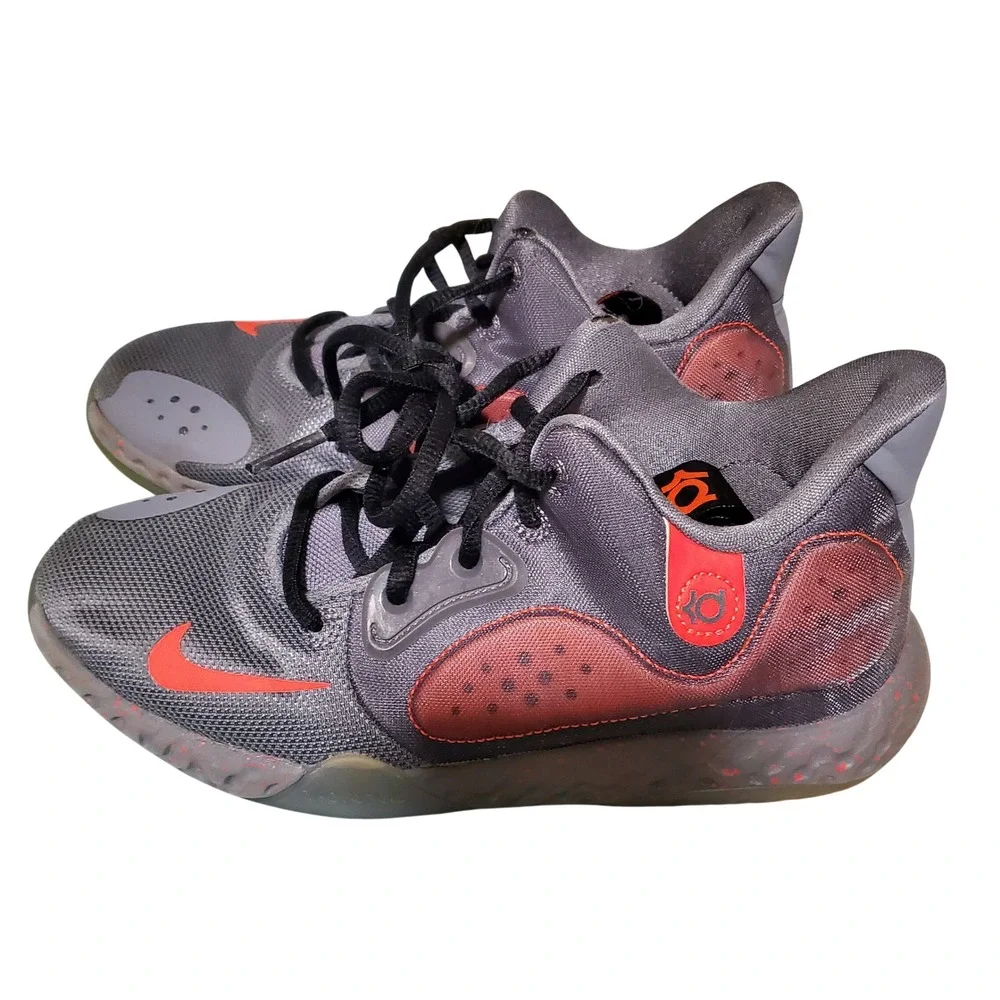 Nike KD Trey 5 VII Wolf Grey Bright Crimson Youth 5Y AT5685-002 Basketball Shoes